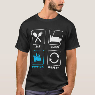 T-shirt Navire Spotter Navire Spots Manger Sleep Navire Sp