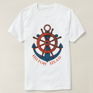 T-shirt Navires Roue et Ancre Hilton Head Island, SC