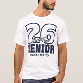 T-shirt Navy Blue Senior Class of 2026 Graduation