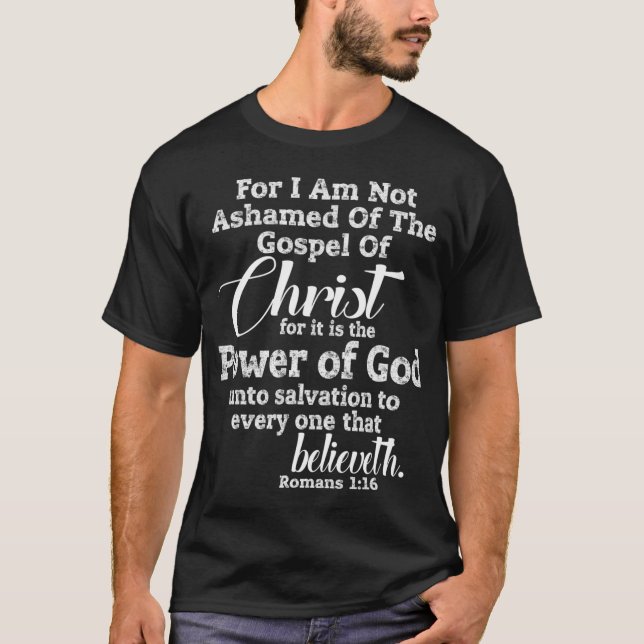 T-shirt N'AYANT PAS HONTE du Christ Christian Jésus Evangi (Devant)