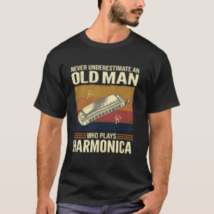 T-shirt N'ayez jamais sous-estimé un vieil homme qui joue