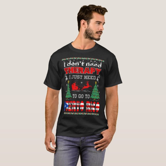T-shirt N'ayez pas besoin de thérapie vont Noël de Porto (Devant entier)
