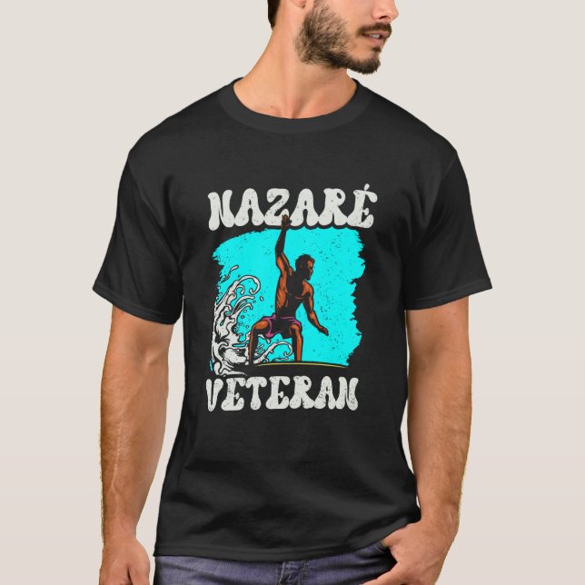 T-shirt Nazaré Veteran Wave Surfing Surfer Surf (Devant)