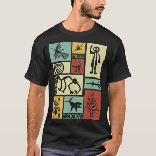 T-shirt Nazca Lines - Pérou Géoglyphe Singe astronaute Spi