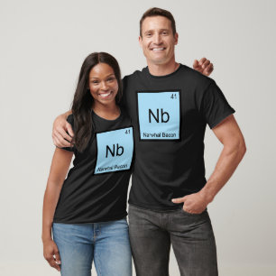 T-shirt Nb - Tee du symbole de l'élément de chimie de Baco
