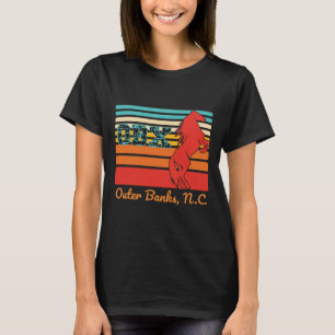 T-shirt Nc Obx Retro Corolla Beach Vacances Baies Extérieu