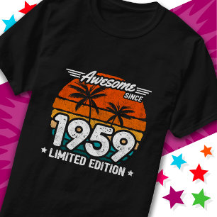 T-shirt Né 1959 Limited Edition Retro Awesome depuis 1959