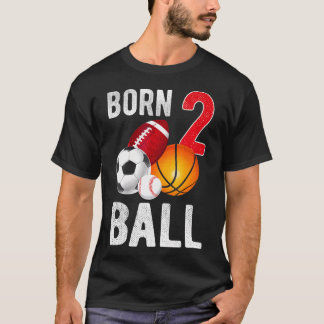 T-shirt Né 2 balle Anniversaire Garçon Fille T2 An Baller