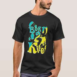 T-shirt Né 2 Kite Vibes Kiteboarding Kitesurfing Eau S