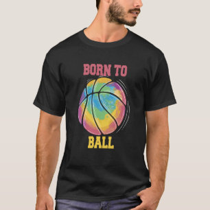T-shirt Né À Ball Basketball Slam Dunk