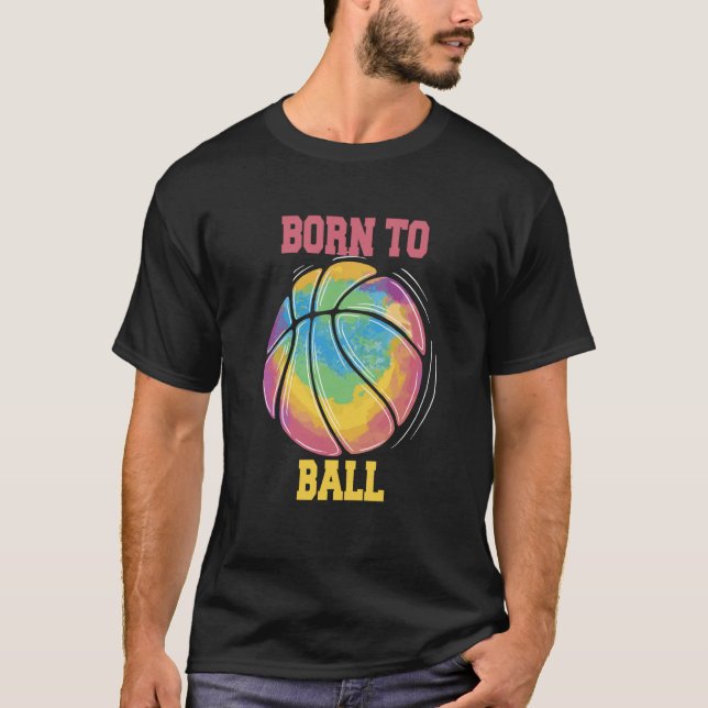 T-shirt Né À Ball Basketball Slam Dunk (Devant)