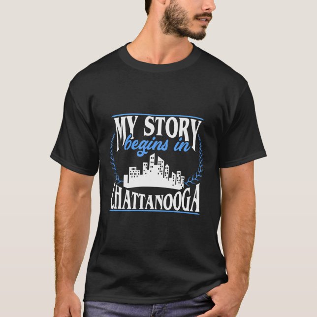 T-shirt Né À Chattanooga (Devant)