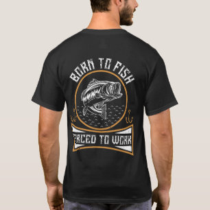 T-shirt Né À Des Poissons Forcés À Travailler