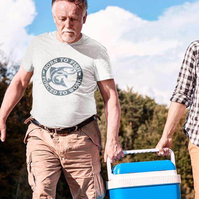 T-shirt Né à des poissons forcés de travailler (Créateur téléchargé)