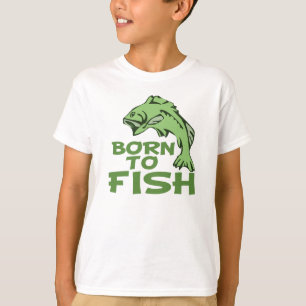 T-shirt Né à Fish for Bass