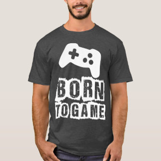 T-shirt Né à Jeu Vidéo Joueur de jeu