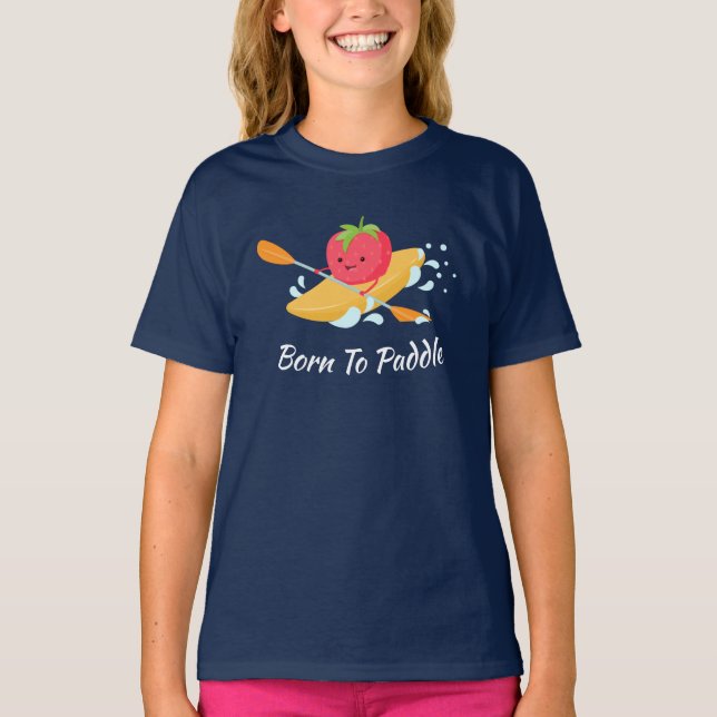 T-shirt Né À Paddle Kayak (Devant)