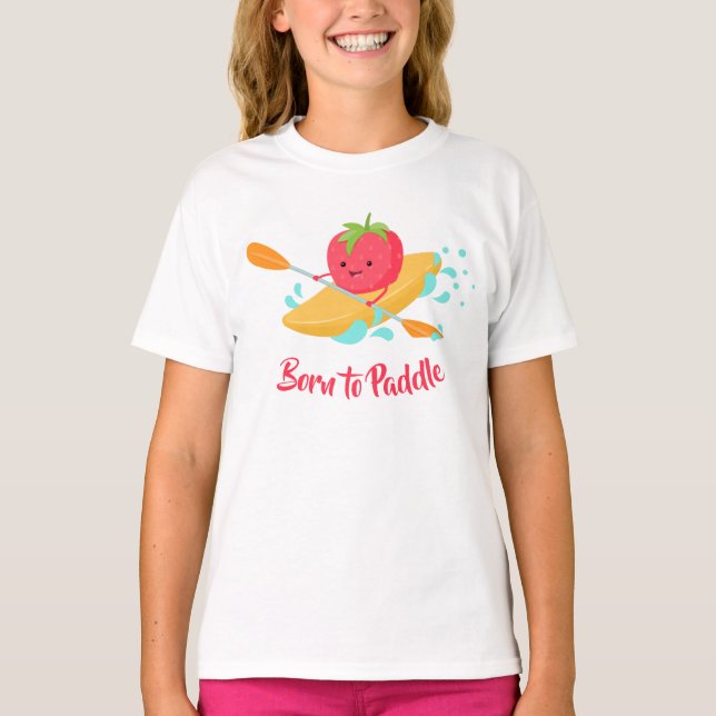 T-shirt Né À Paddle Kids Kayak (Devant)