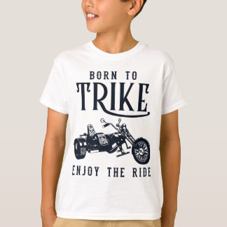 T-shirt Né à Trike trois roues moto T