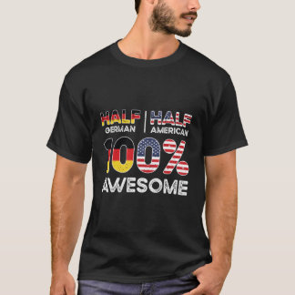 T-shirt Né Allemand Allemagne Américain Citoyenneté Pullo