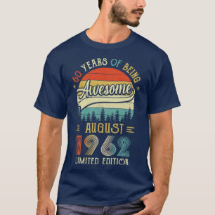 T-shirt Né Août 1962 60ème Anniversaire Fabriqué En 1962 6