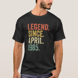 T-shirt Né Avril 1985 Légende Depuis Avril 1985 37 Ans O
