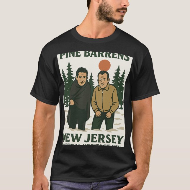 T-shirt Ne Barrens New Jersey Graphic Design  (Devant)
