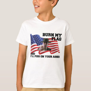 T-shirt Ne brûle pas mon drapeau