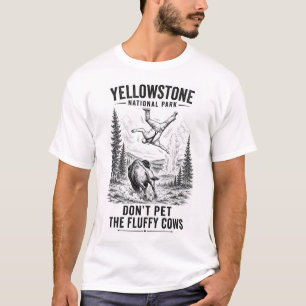 T-shirt Ne caresse pas les vaches duveteuses - Yellowstone