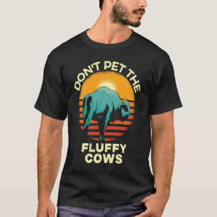 T-shirt Ne caressez pas les bisons de vache à poils longs