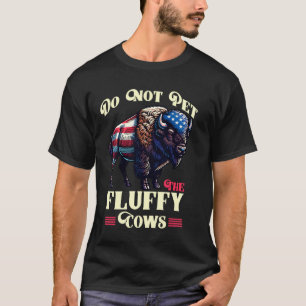 T-shirt Ne Caressez Pas Les Vaches Douces Bison Américain