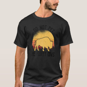 T-shirt Ne Caressez Pas Les Vaches Douces Bison Yellowston