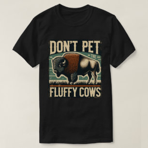 T-shirt Ne Caressez Pas Les Vaches Douces Bisons De Yellow