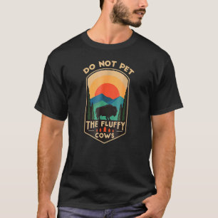 T-shirt Ne Caressez Pas Les Vaches Douces   Rétro Yellowst