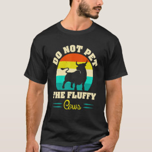 T-shirt Ne Caressez Pas Les Vaches Fluffy Bison Rétro Vint