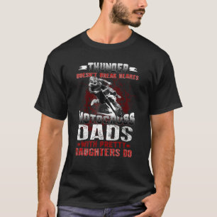 T-shirt Ne casse pas les coeurs Motocross Papa avec Joli D