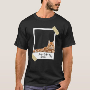 T-shirt Né Ce Grand Mignonne Orange Maine Coon Chat Et Kit
