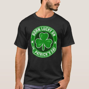 T-shirt Né-chanceux le jour de la Saint Patrick 17 mars A