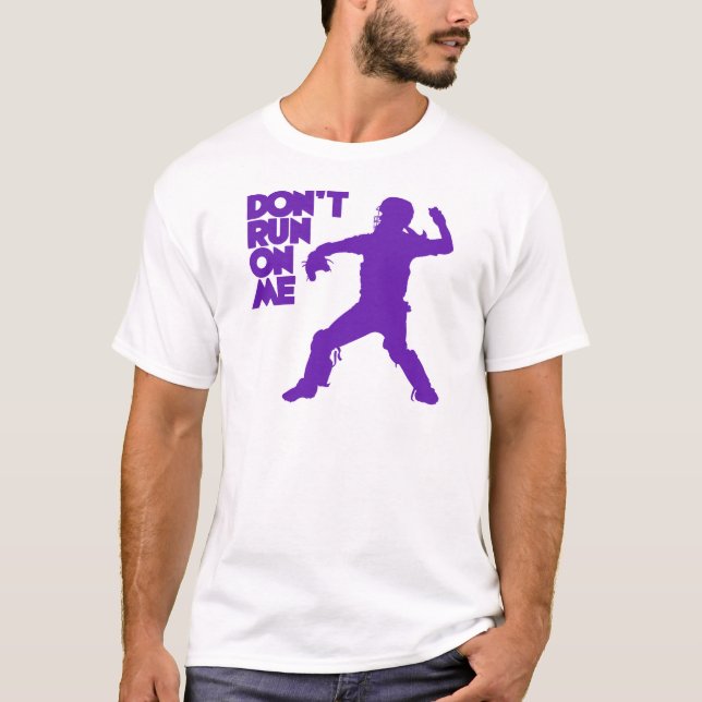 T-shirt Ne courez pas, pourpre (Devant)