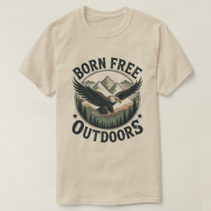 T-shirt Né dans la liberté de plein air Eagle Mountain