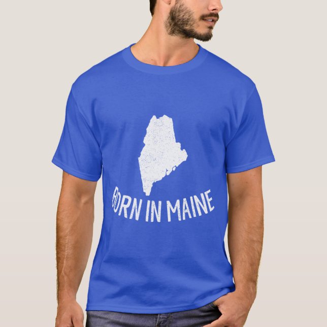 T-shirt Né Dans Le Maine (Devant)