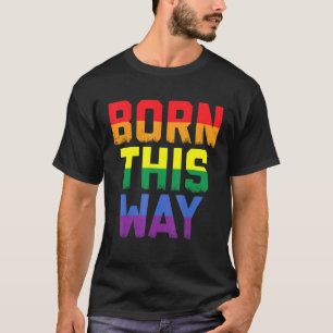 T-shirt Né de cette façon Culture gay lesbienne queer Amou