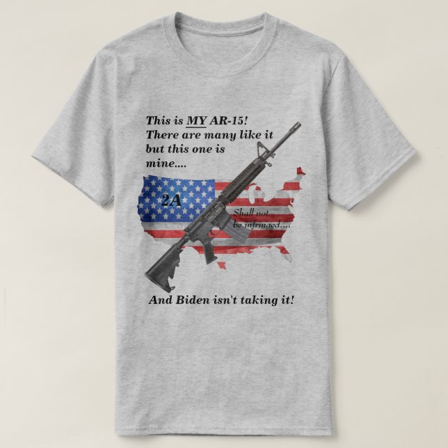 T-shirt Ne doit pas être enfreint drapeau américain Mon AR (Design devant)
