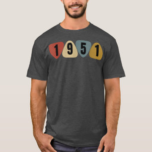 T-shirt Né En 1951 Guitariste Musique Onglet de guitare An