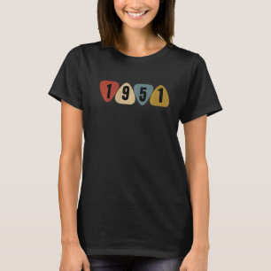 T-shirt Né En 1951 Guitariste Musique Onglet de guitare An