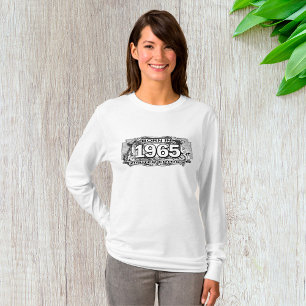 T-shirt Né En 1965 Édition Limitée Femme Long-Sleeve