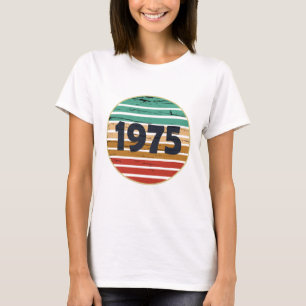 T-shirt Né en 1975 cadeau vintage 50e anniversaire