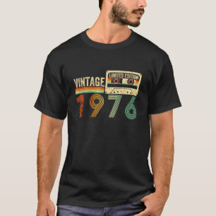 T-shirt Né en 1976 Conception d'anniversaire pour hommes f
