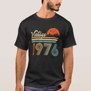 T-shirt Né en 1976 Hommes Femmes 50e Design Rétro Pour