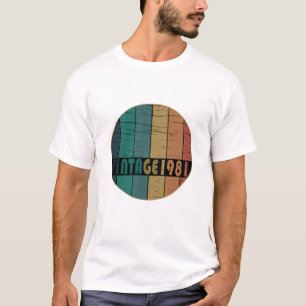 T-shirt Né en 1981 anniversaire vintage